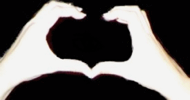 Gif animé coeur mains